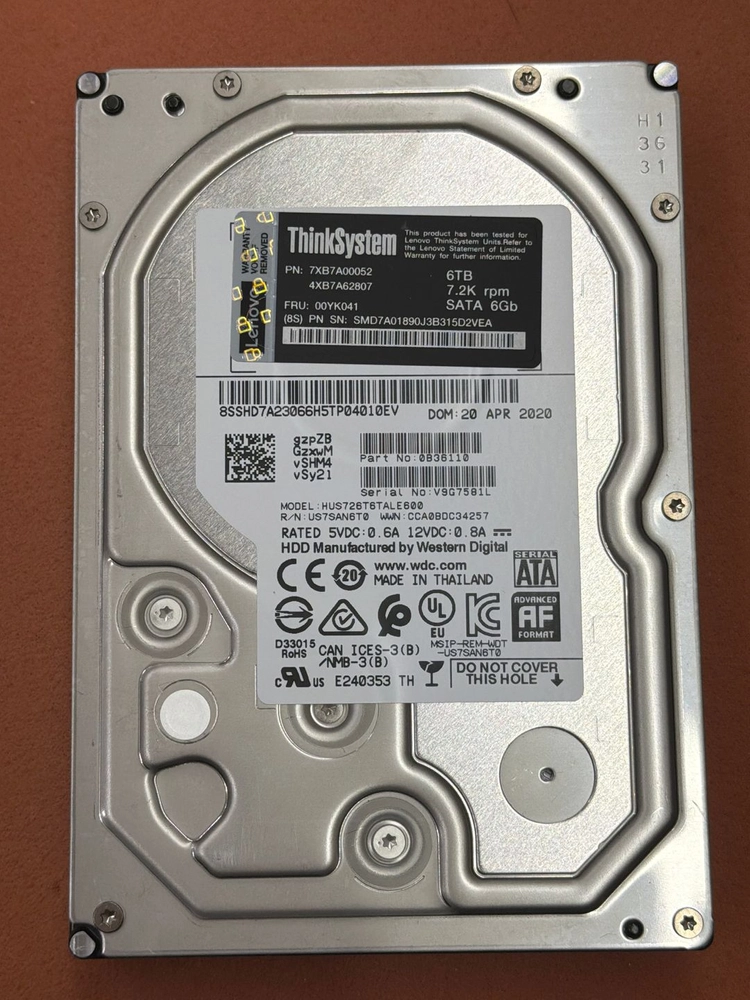 SATA 6TB HDD HUS726T6TALE600 시놀로지 Synology 나스 이미지
