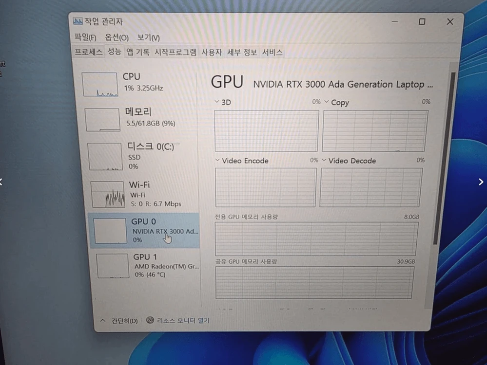 HP워크스테이션 Ryzen9, 64GB, RTX3000, 1TB (2580*1600) 이미지