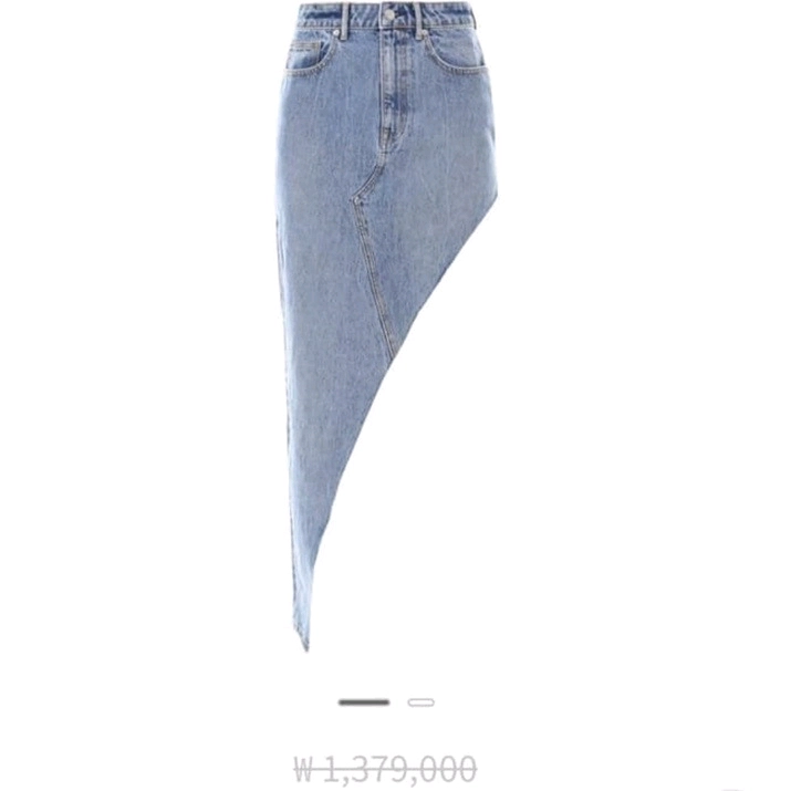 알렉산더왕 언발 커팅 데님 스커트 이미지