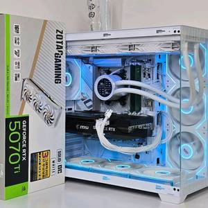 (새제품 조텍 RTX5070Ti, 9800X3D 수랭 화이트)32GB, B850M, 수랭쿨러, 방송게이밍컴퓨터본체 이미지