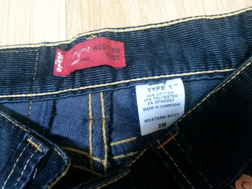 LEVIS 리바이스 타입원 웨스턴부츠컷 코듀로이 3M(28) 이미지