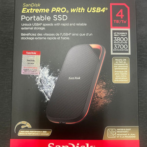 샌디스크 외장 SSD E82 4TB 블랙 미개봉 새상품 이미지