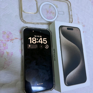 아이폰15 프로 256GB 내추럴 티타늄 이미지