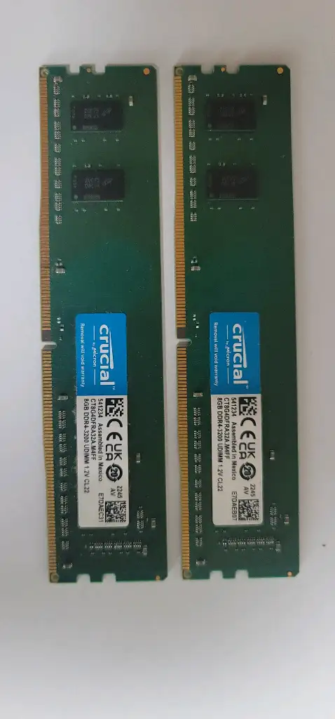 마이크론 Crucial DDR4 8GB 3200 2개 세트 데스크탑용 UDIMM 이미지