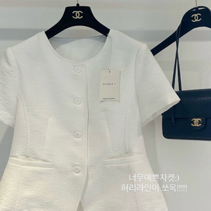 트위드 라인반팔자켓 이미지