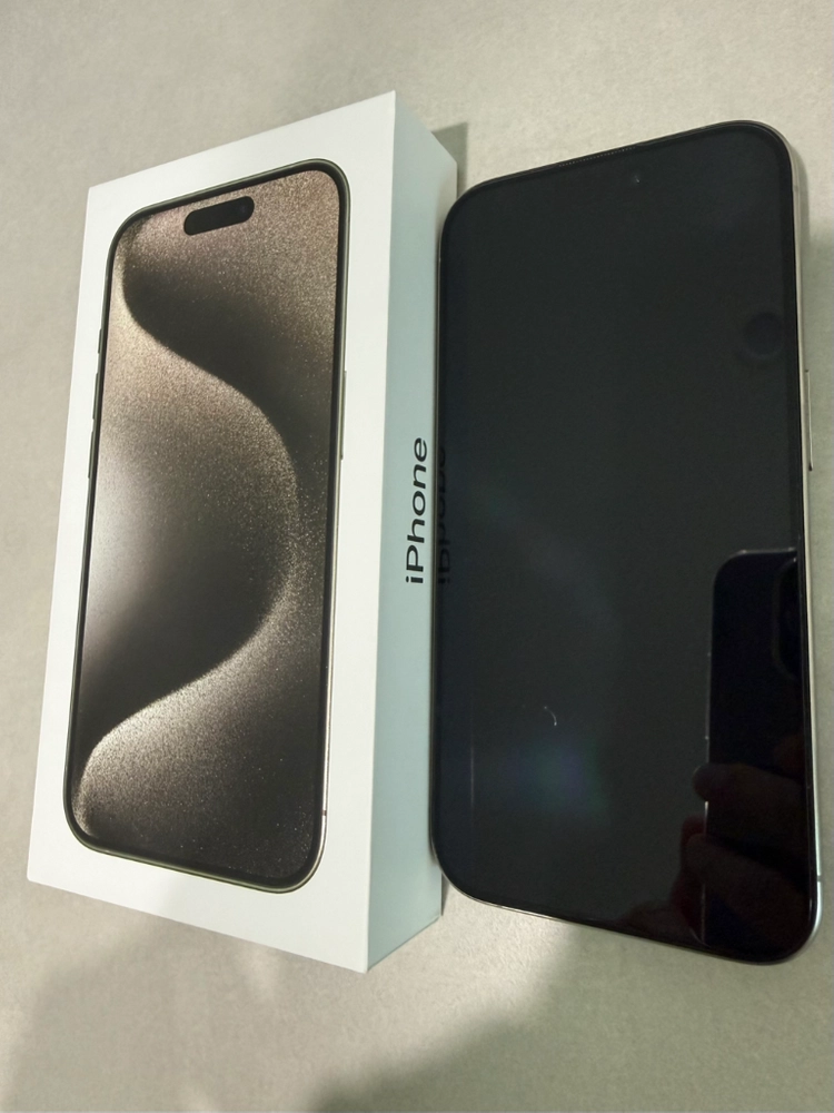 아이폰 15pro 내추럴티타늄 256GB 풀박스 ss급 이미지