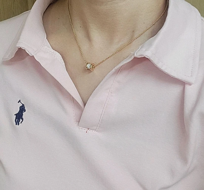 18k 고급도금(로즈골드)시물럿다이아 목걸이(새상품) 이미지