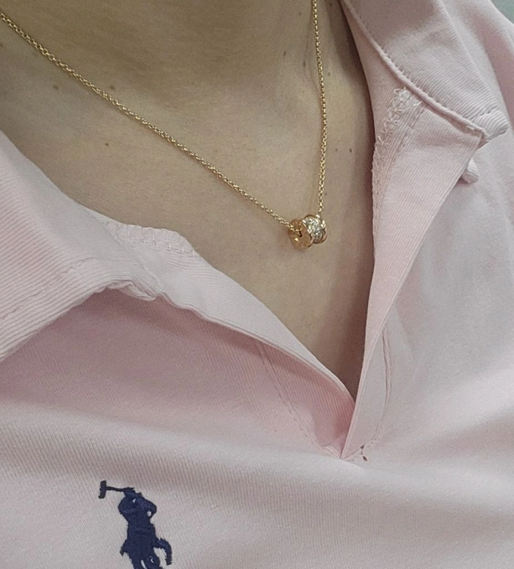 18k 고급도금(로즈골드)시물럿다이아 목걸이(새상품) 이미지
