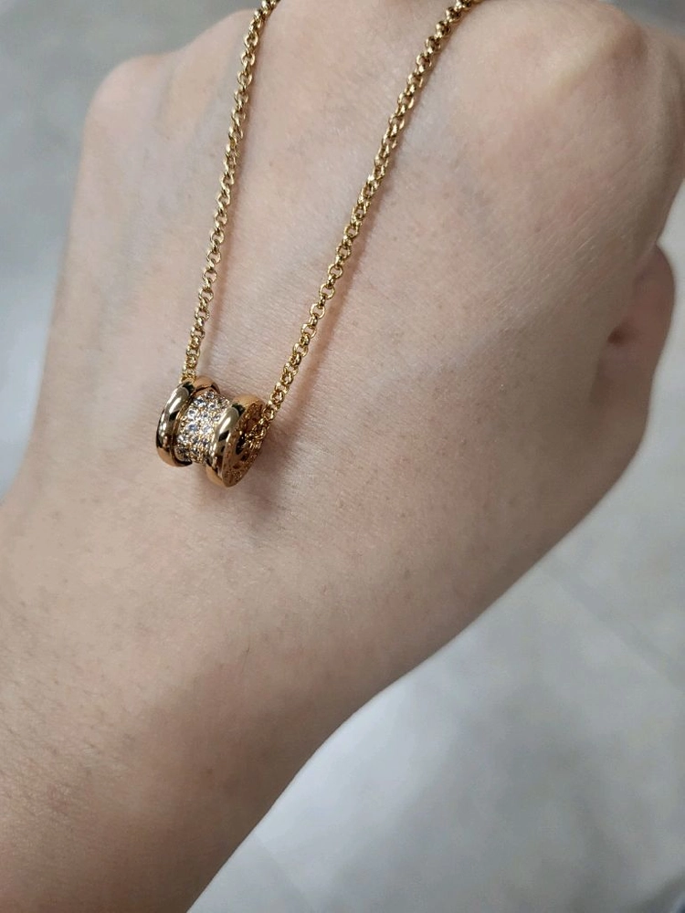 18k 고급도금(로즈골드)시물럿다이아 목걸이(새상품) 이미지