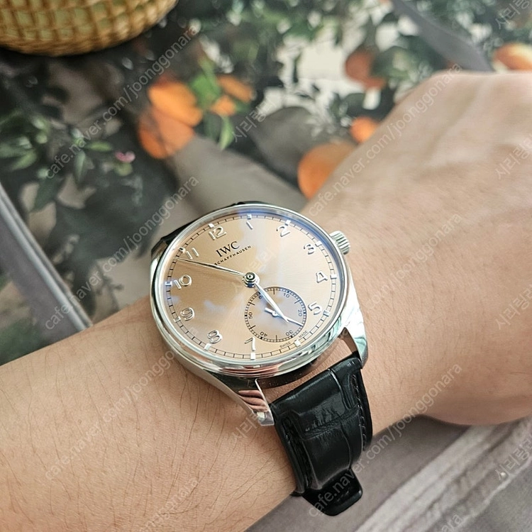 IWC 포르투기저 오토매틱 40 살몬 모델 판매합니다. 이미지