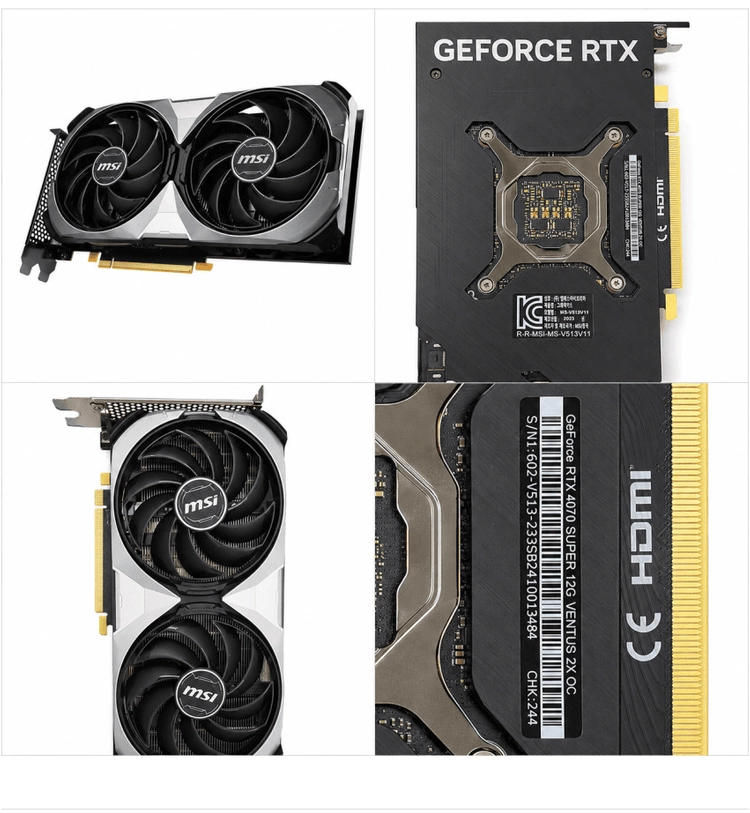 [중고] MSI 지포스 RTX 4070 SUPER 벤투스 2X OC D6X 12GB A급 3D 테스터제품 이미지