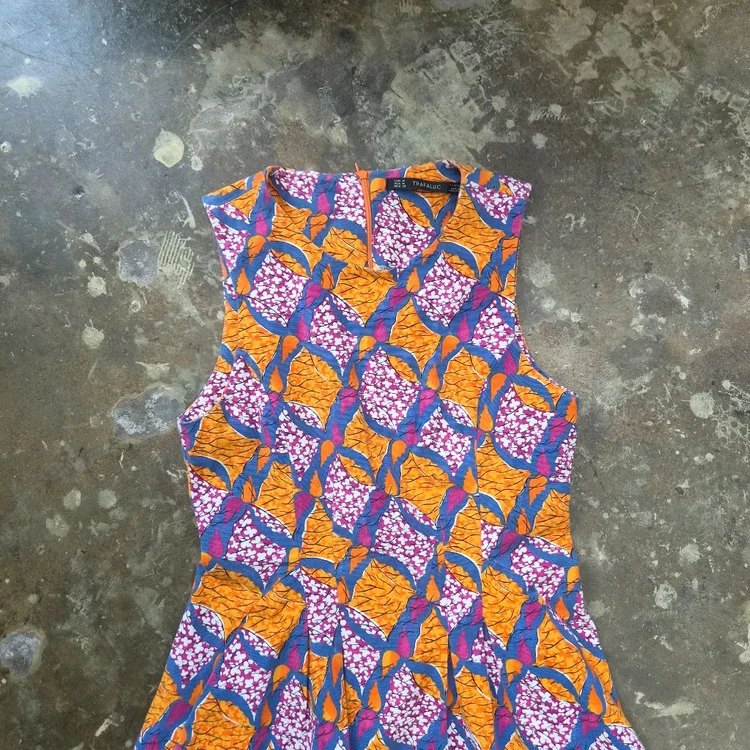 M) ZARA 자라 나염 원피스 이미지