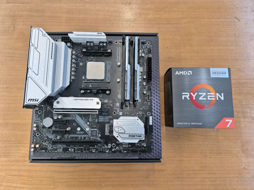 (박스) AMD 5800X3D CPU, MSI B550M 박격포 맥스 WIFI, G.SKILL DDR4 32GB 이미지