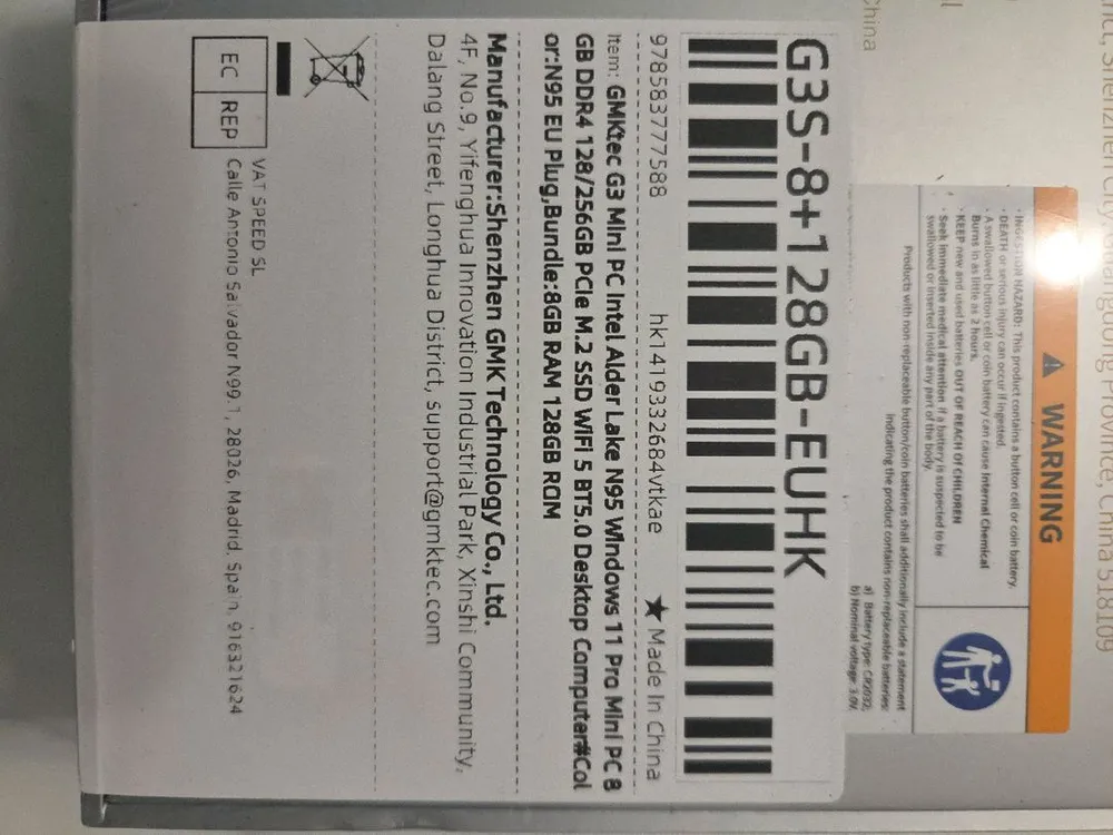 미개봉 새거 N95 미니PC 8GB RAM 128GBSSD 이미지