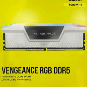커세어 벤젠스 RGB DDR5 32GB 6000MHz 화이트 이미지
