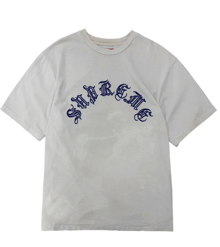 슈프림 23fw 올드 잉글리시 티셔츠 화이트 (XL) - 안심되는 중고거래