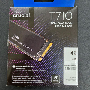[풀박스/100%] 마이크론 Crucial T710 PCIe Gen5 NVMe M.2 SSD 4TB 이미지