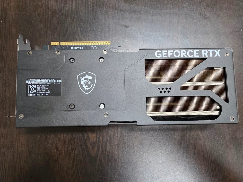 [벌크] MSI 지포스 RTX 5070 Ti 벤투스 3X OC 16GB 이미지