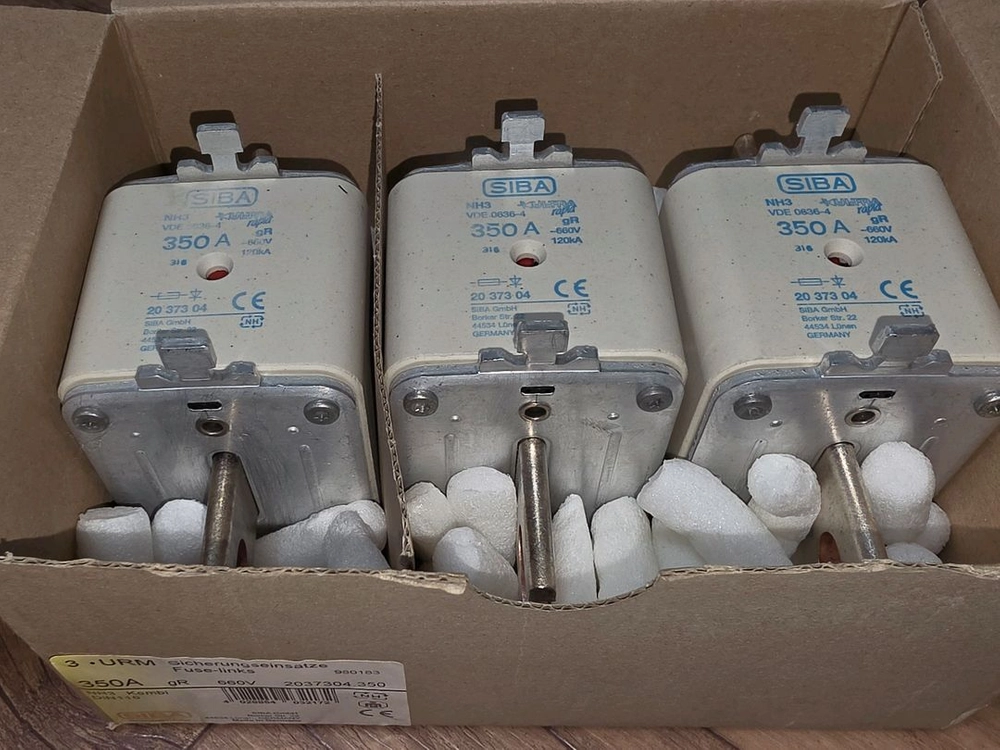 SIBA 휴즈 FUSE VDE0636-4 350A 660V 1박스 3개 구성 일괄판매 미사용 새제품 이미지