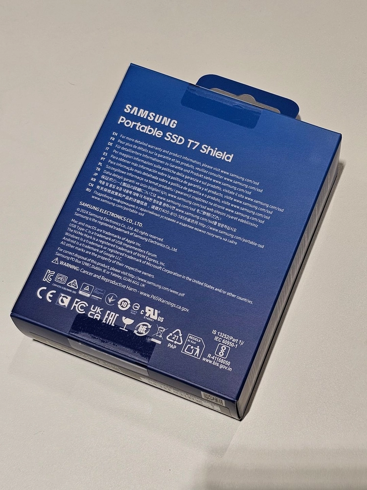 삼성전자 포터블 SSD T7 Shield 2TB. (미개봉, 봉인라벨 손상없음) 이미지