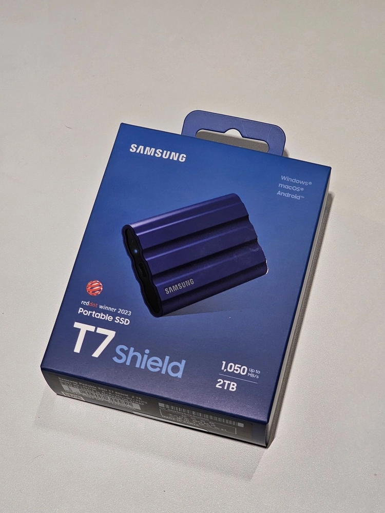 삼성전자 포터블 SSD T7 Shield 2TB. (미개봉, 봉인라벨 손상없음) 이미지