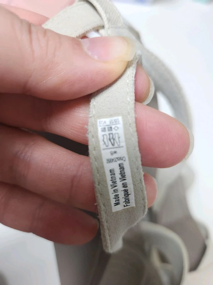크록스 엑스웨지 베이지 샌들 245 w8 새상품 이미지