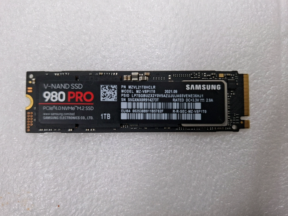 컴퓨터 삼성 저장장치 980 PRO M.2 NVME SSD 1TB (AS남음) - 안심되는 중고거래