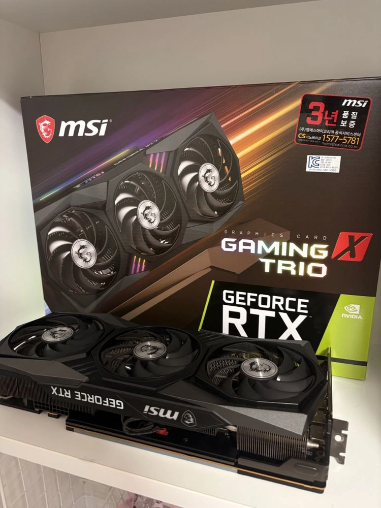 MSI RTX 3070 GAMING X TRIO 8G 그래픽카드 이미지