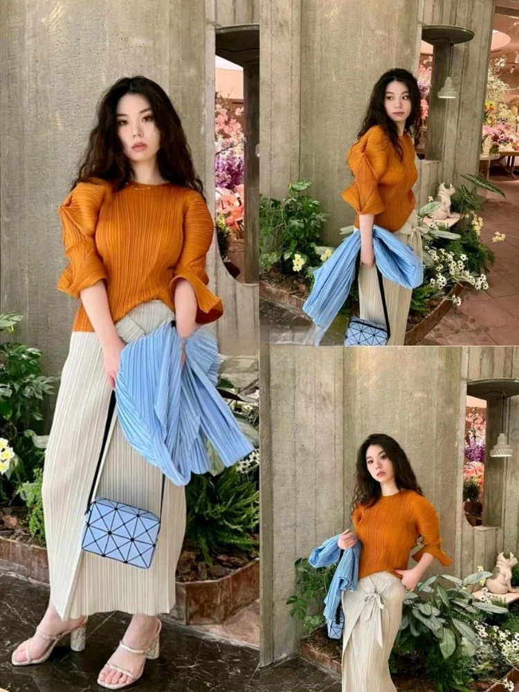플리츠플리즈 캔디탑&씨커스커트 화이트 ~ 이미지