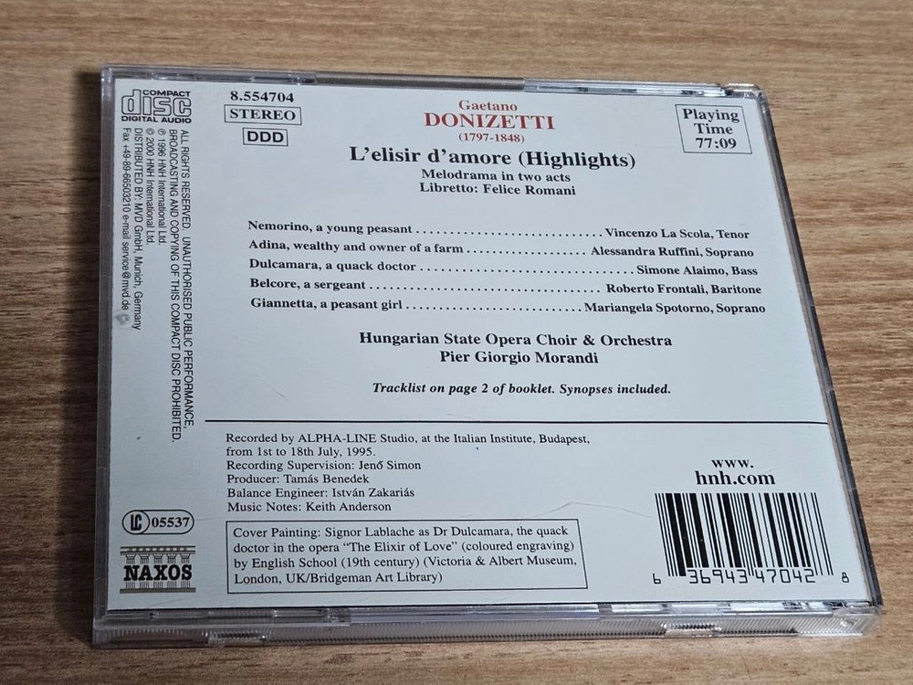 Donizetti: L'elisir D' amore (Highlighs) (CD) 이미지
