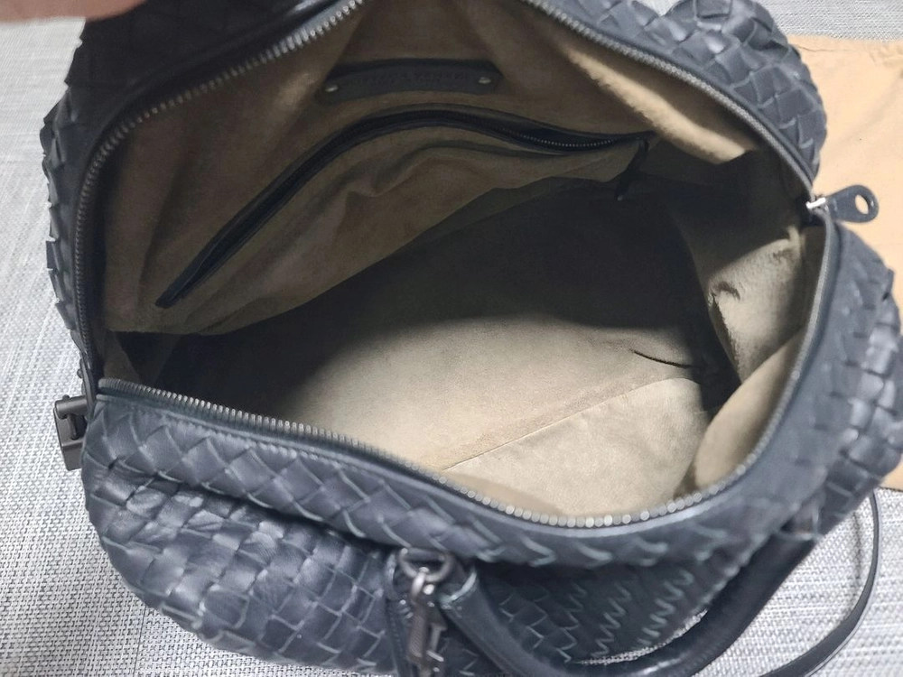 보테가베네타 보스턴백 빅백 라지 볼링백 블랙 인트레치아토 크로스백 토트백 이미지