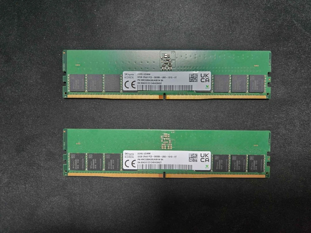 SK하이닉스 DDR5 32GB 램 2개 - 안심되는 중고거래