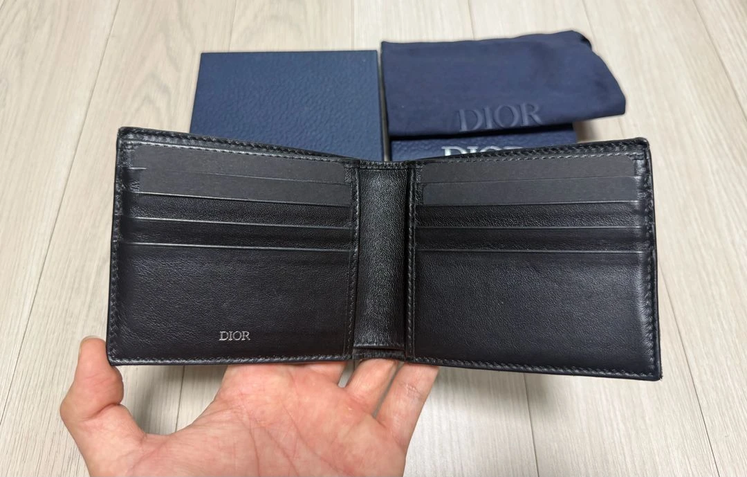 (새상품급,풀구성) 디올 오블리크 반지갑 베이지 이미지
