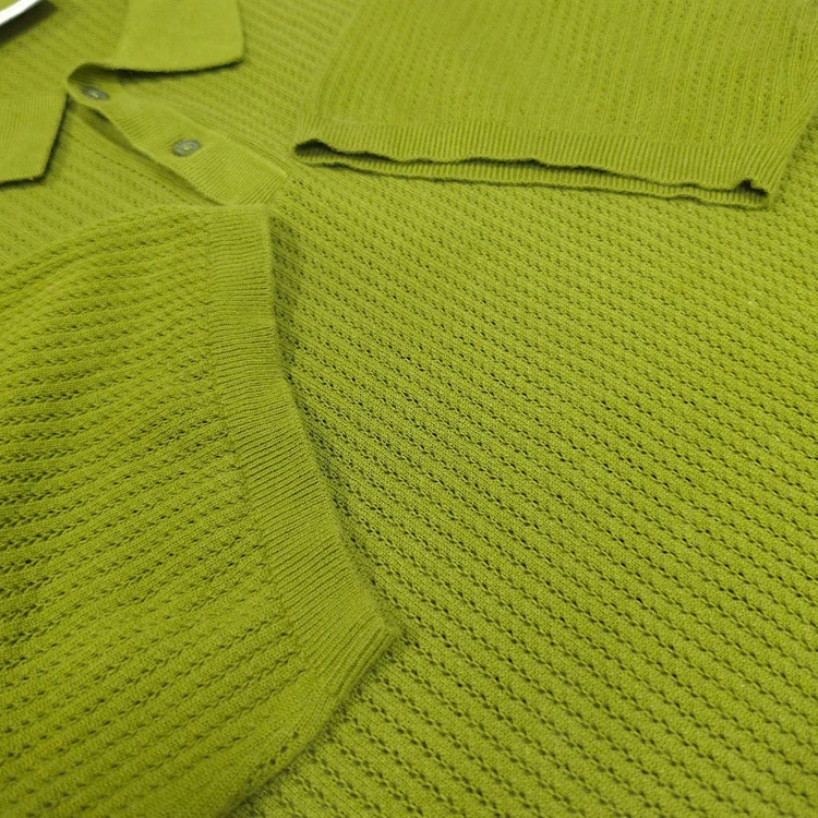 [M] 칼하트 WIP 올리브 카라 니트 메시 반팔 카라티셔츠 이미지