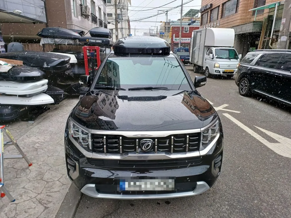 모하비더마스터 코토일체형루프박스 블랙유광 ,화이트유광 중고판매 이미지