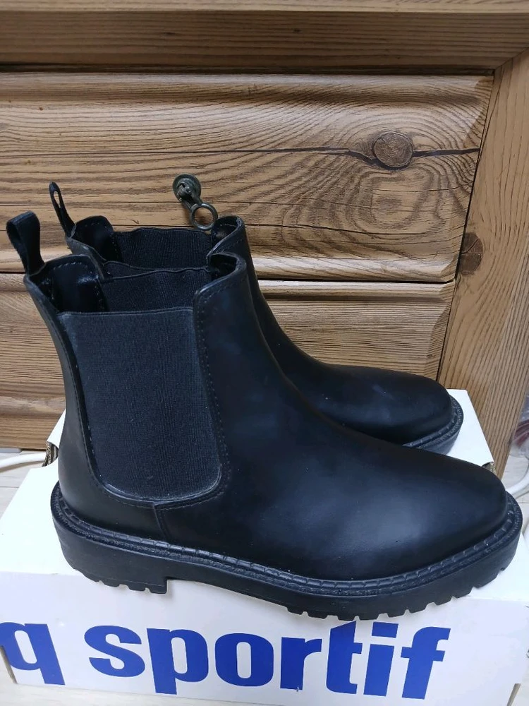 무신사 스탠다드 블랙 첼시 레인 부츠(270mm) 이미지