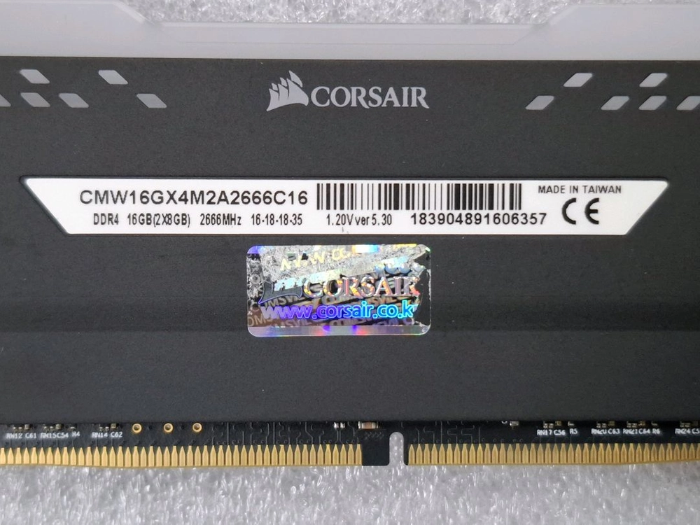 컴퓨터 CORSAIR 메모리 DDR4 2666V 16GB (8GB 2개) 이미지
