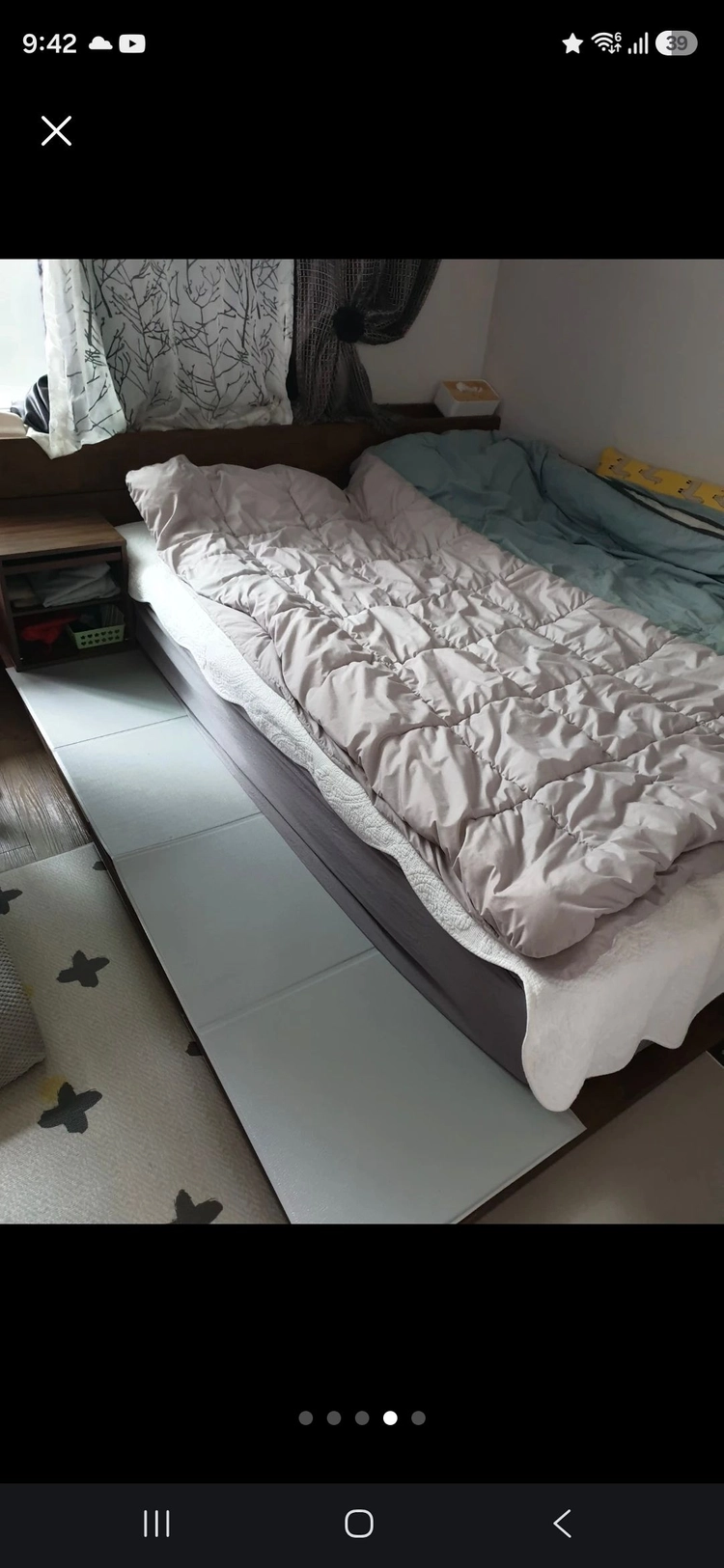 미겔 저상형 원목 침대프레임 K사이즈 이미지
