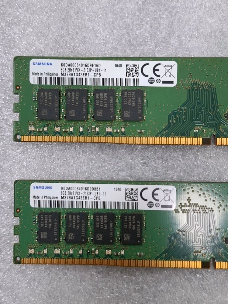 컴퓨터 삼성 메모리 DDR4 2133P 16GB (8GB 2개) 이미지
