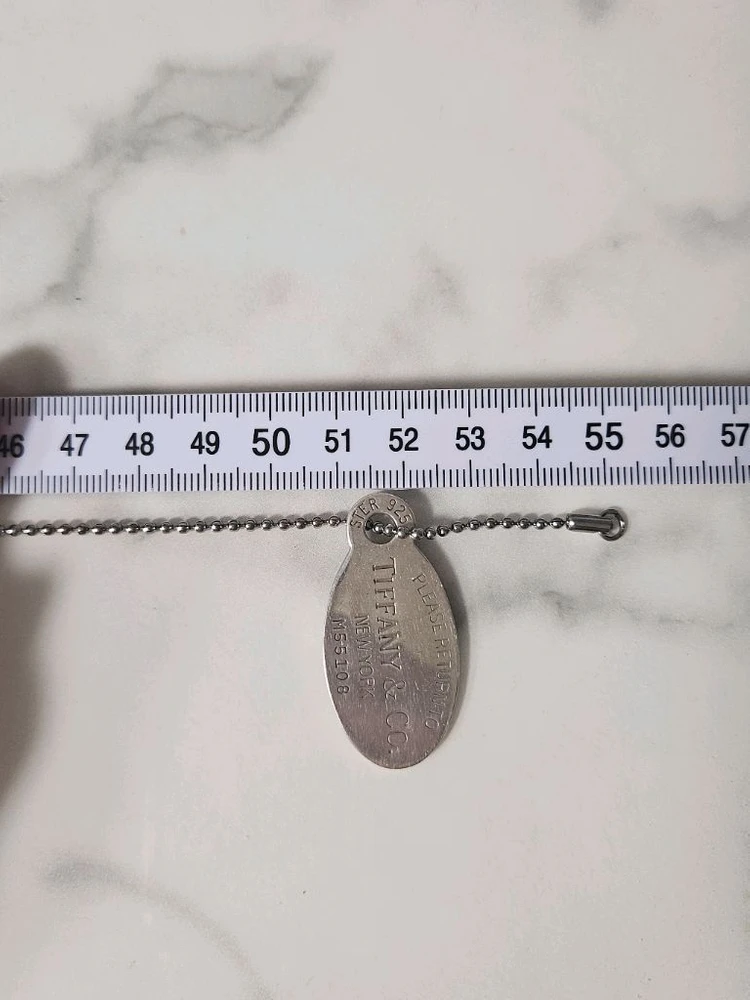 티파니앤코 리턴투하트 태그 볼체인 목걸이 정품 이미지