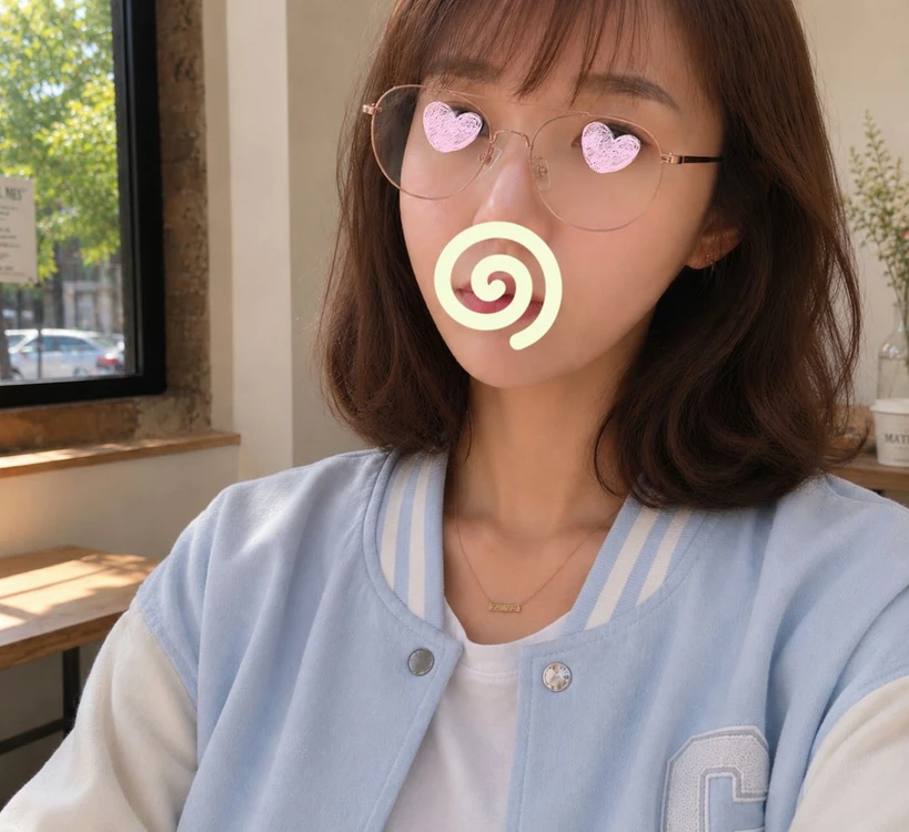 [블루엘리펀트] 로즈골드 메탈테 안경 이미지