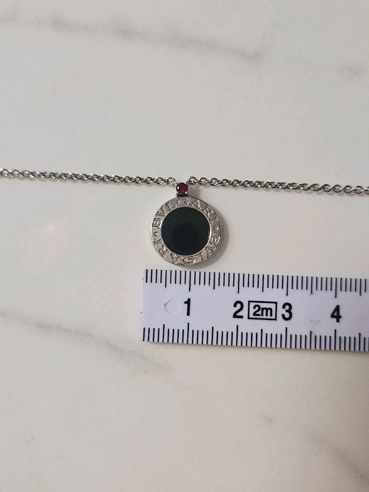 불가리 비제로원 세이브더칠드런 오닉스 실버 목걸이 이미지