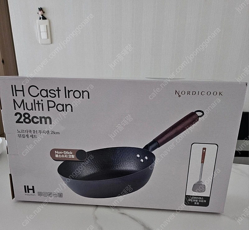 궁중팬 노르디쿡 IH 무쇠 볶음팬 궁중팬 28CM #새상품# 이미지