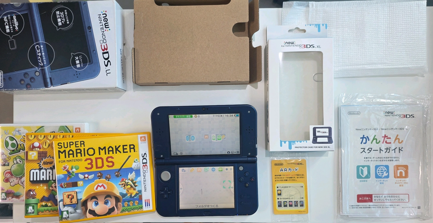 닌텐도 뉴 new 3ds xl 풀박스 풀구성+ 게임칩 뉴큰다수 - 안심되는 중고거래