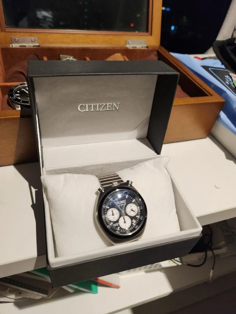 시티즌 불헤드(Challenge Timer) AN3660 검판 판매합니다.* 모델명 : Citizen Bullhea 이미지