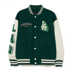 [새제품] MLB 울 와펜 소매배색 바시티자켓 L 이미지