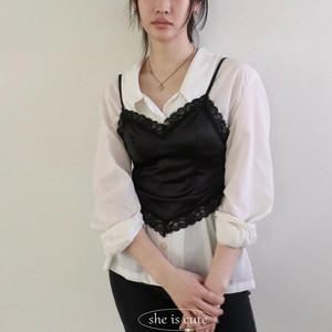 쉬이즈큐트 돌리탱크탑 dolly tank top 블랙 이미지