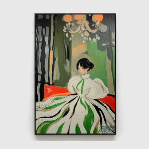 초록 속 고백 그림 액자 팝아트 인테리어소품 여성그림 여성액자 대형그림액자 거실인테리어 아트포스터 캔버스액자 이미지