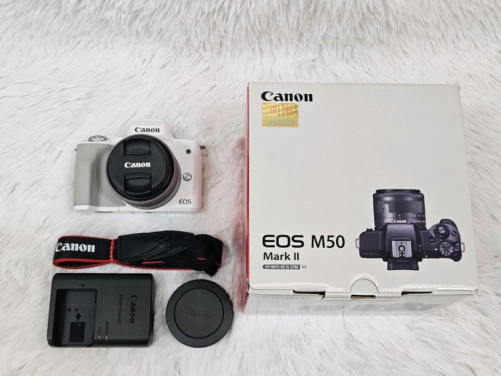 [민트급] 캐논 EOS M50 Mark2 번들 렌즈, 미러리스 카메라 이미지
