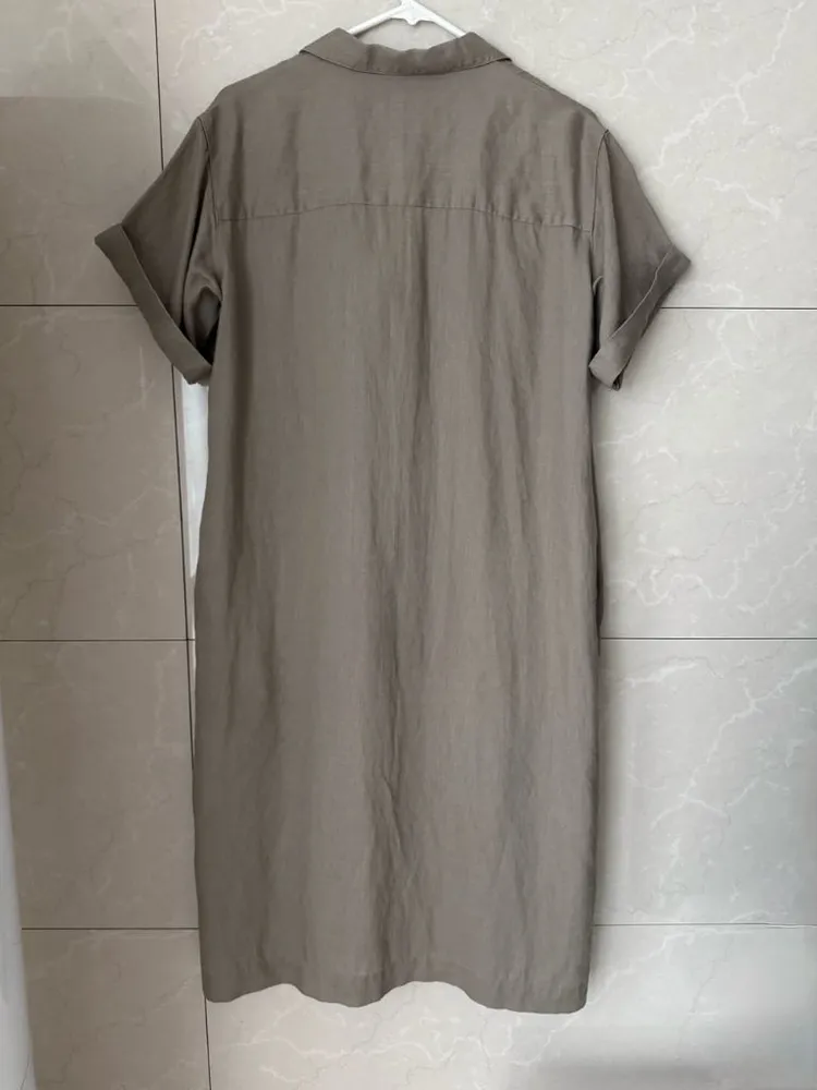 무인양품 MUJI 브랜드 린넨100 롱원피스 판매 이미지